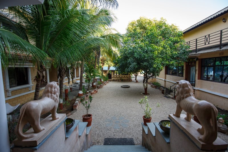 Guests enjoying a resort swimming pool